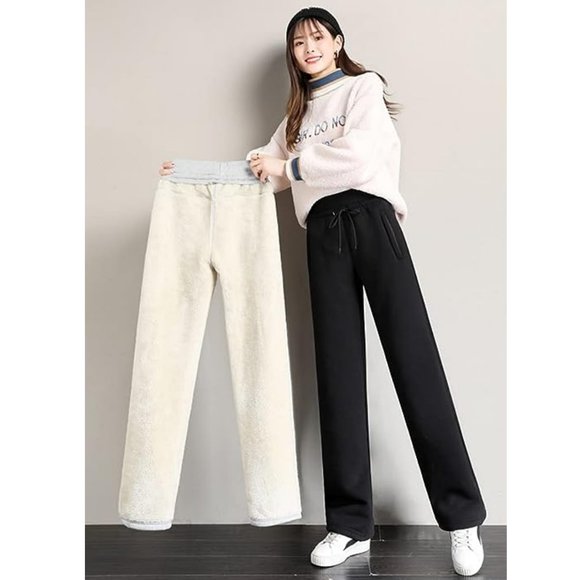 Women's Winter Fleece Sherpa Lined Sweatpants Joggers M *NWOT* - Picture 7 of 8